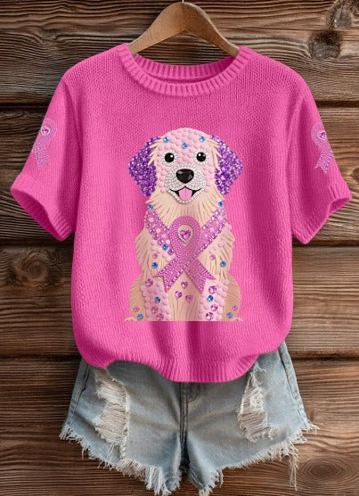 Alwina – Różowa koszulka solidarności z pieskiem